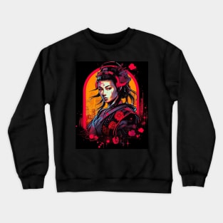 Female Cyberpunk Samurai Crewneck Sweatshirt